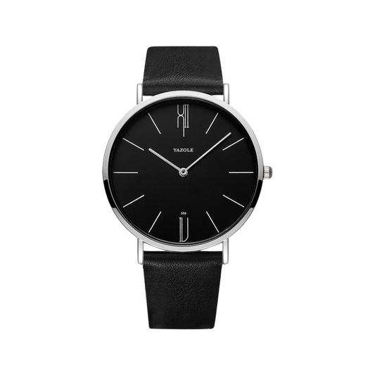 QUARTZ WATCH SOLID BLACK